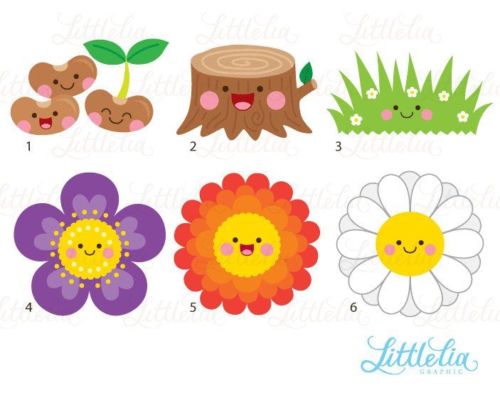 clipart spring collage
