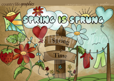 clipart spring country