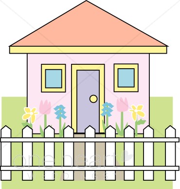 fence clipart house