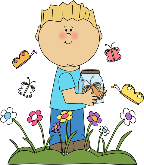 clipart spring kid