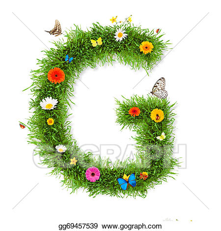 Stock illustration g clip. Clipart spring letter