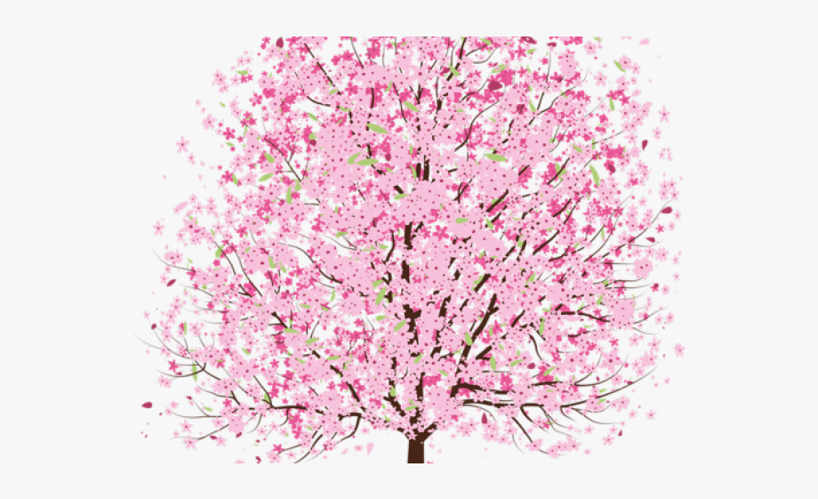 clipart trees pink