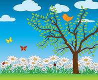 clipart spring scenery