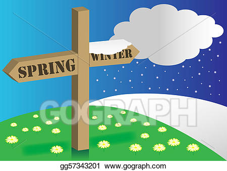 clipart spring winter