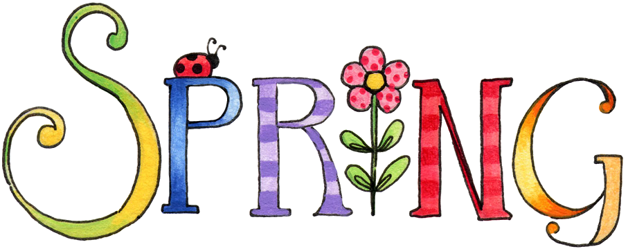 clipart spring word