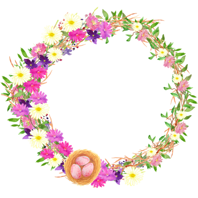 clipart spring wreath