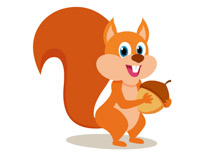 animated clipart squirrel