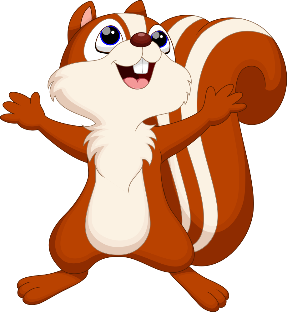 Clipart squirrel animated. Chipmunk cartoon clip art
