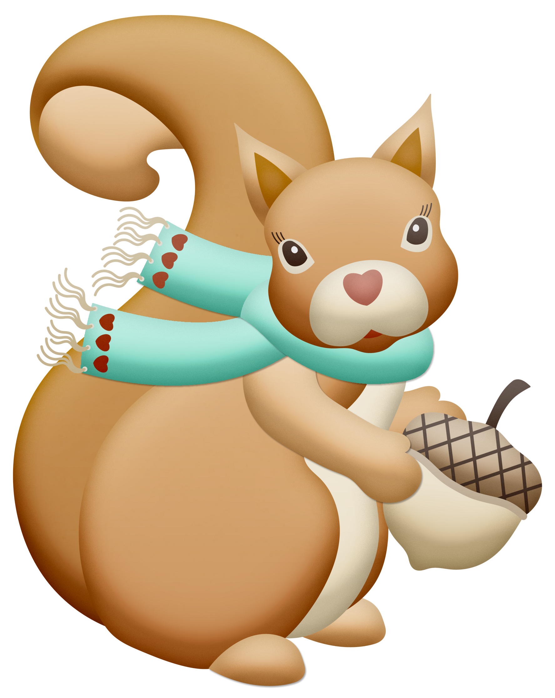 Christmas autumn or fall. Clipart squirrel autum