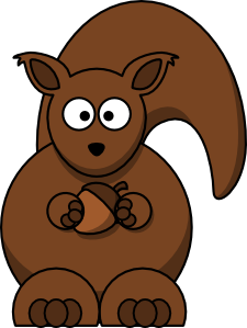 clipart squirrel brown