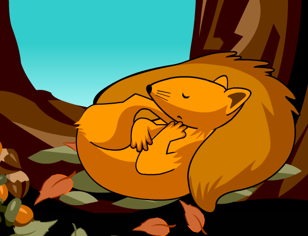 clipart squirrel hibernation