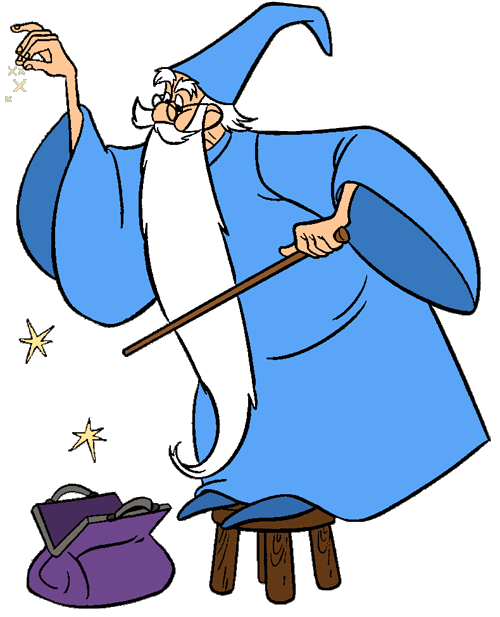 The sword in stone. Magician clipart magicien