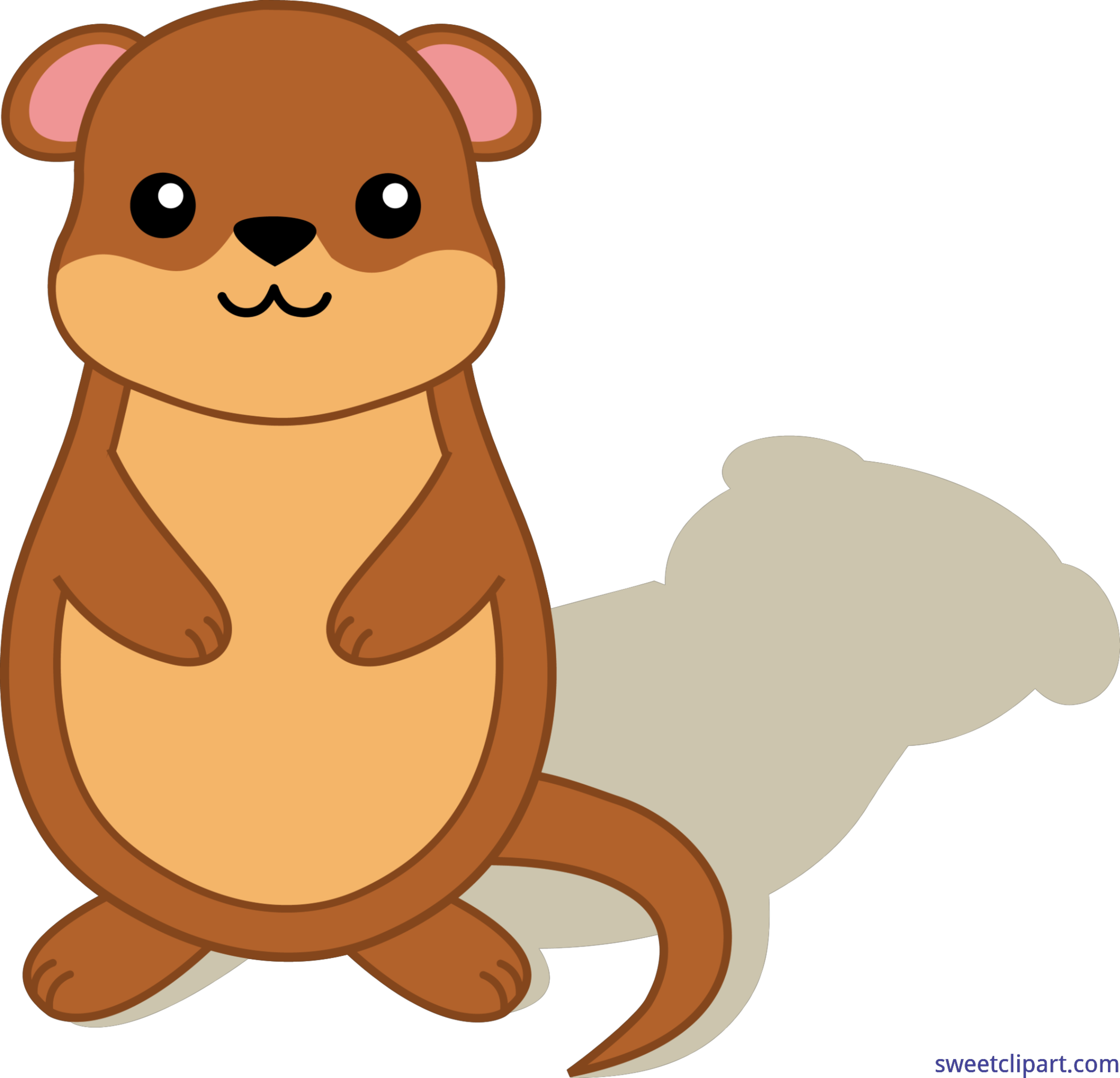 Clipart squirrel shadow. Groundhog with clip art