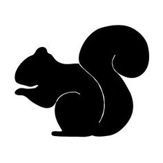  best silhouette images. Clipart squirrel shadow