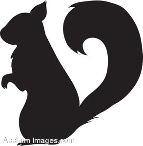 clipart squirrel silhouette