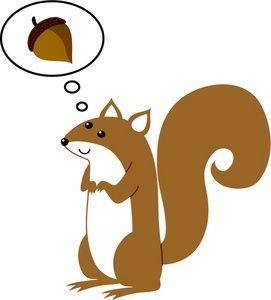 For my thankful tree. Clipart squirrel thinking