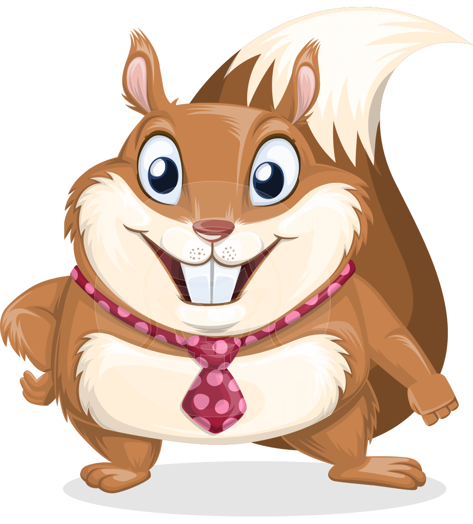 Hamster clipart vector. Squirrel cartoon character antonio