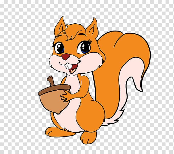 clipart squirrel yellow