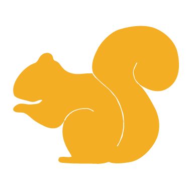 clipart squirrel yellow