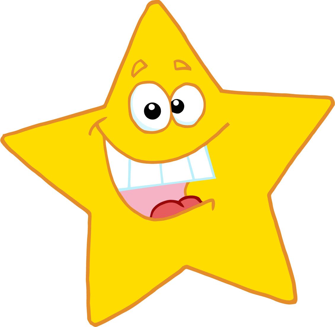Clipart star. Smiling 