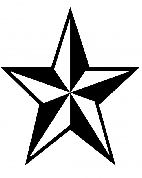 Clip art black and. Clipart star