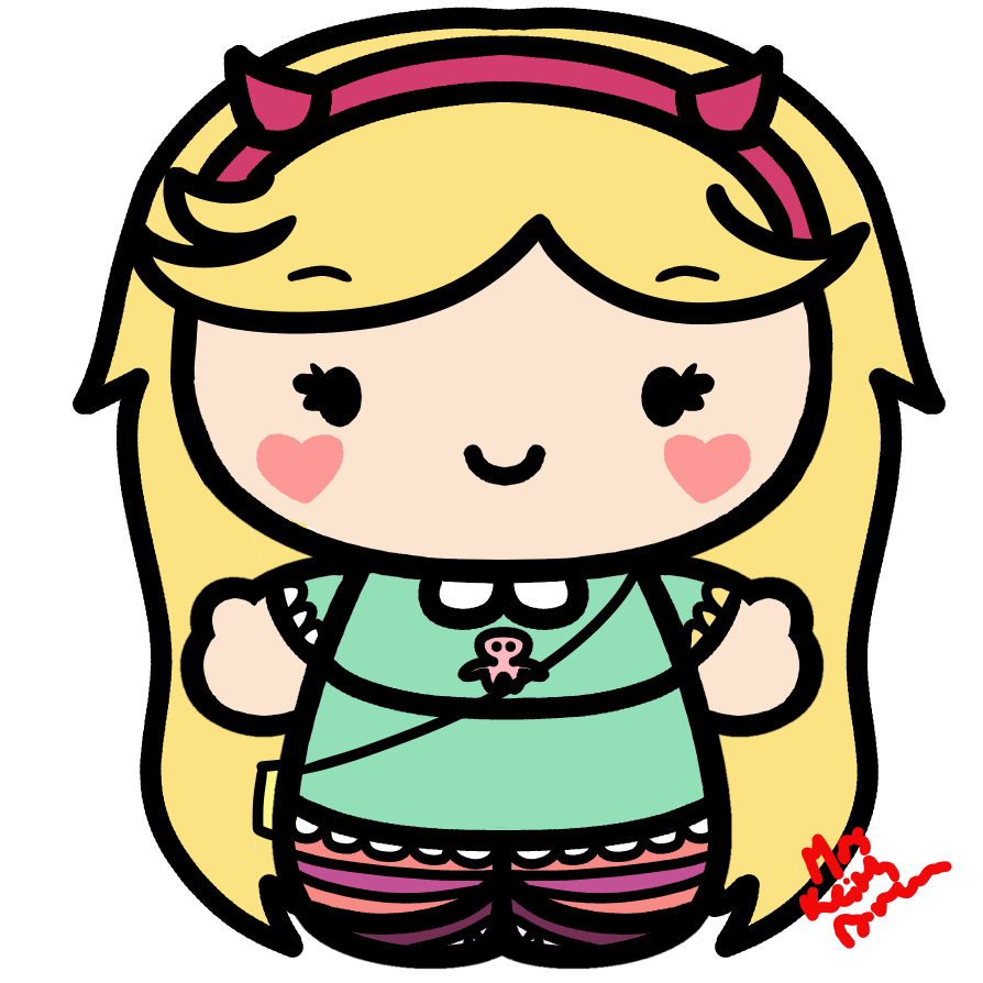 Star butterfly kitty by. Hello clipart head