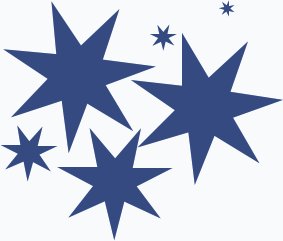 clipart stars dark blue