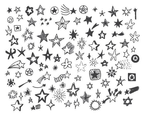 clipart stars doodle