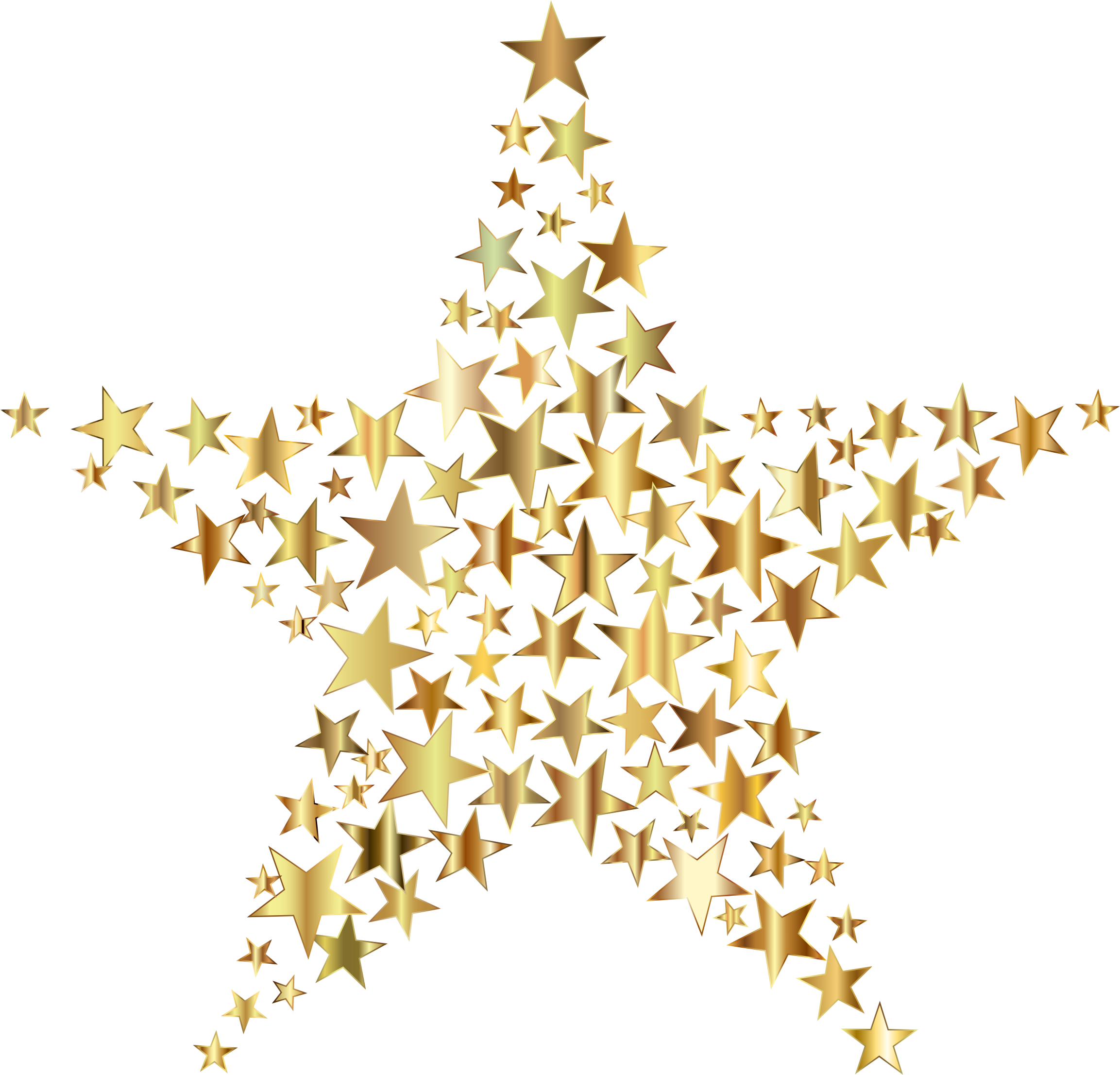 Dust clipart gold. Star fractal no background