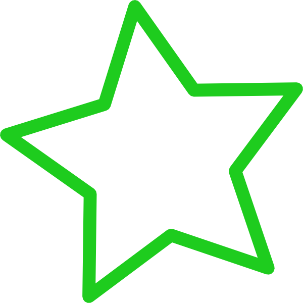 lime clipart green star