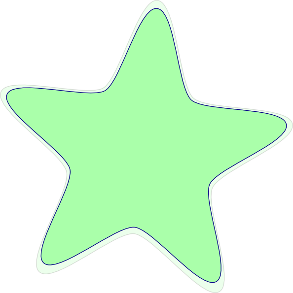 clipart star green