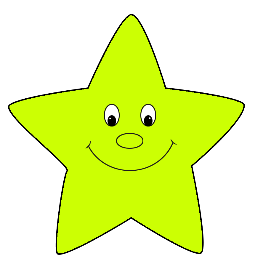 clipart star green