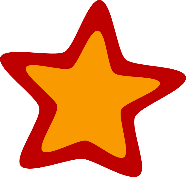 Red yellow clip art. Clipart star meteor