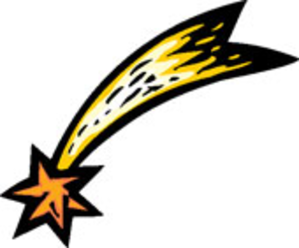 Pencil and in color. Clipart star meteor