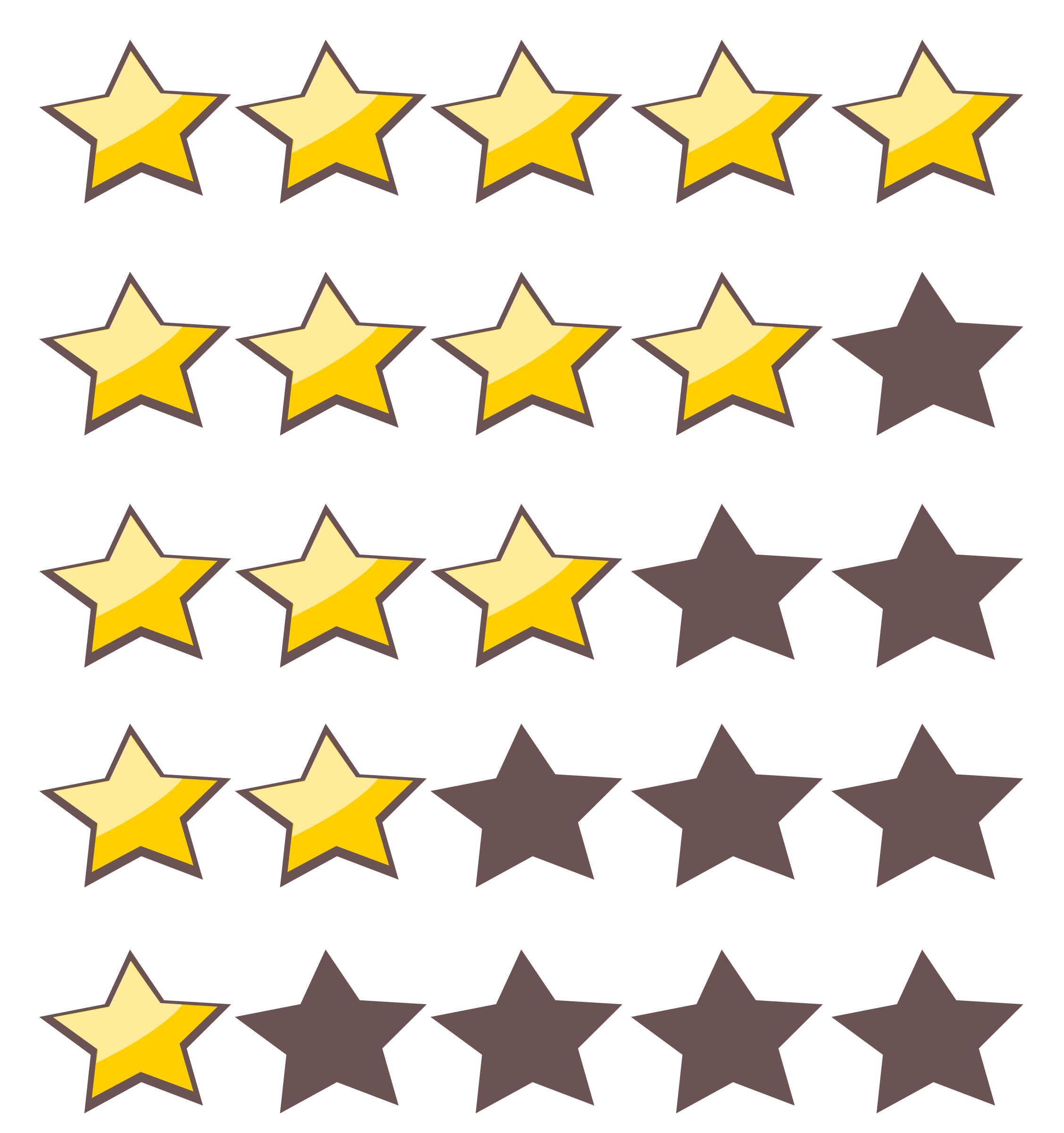 Clipart stars movie. Star rating system big