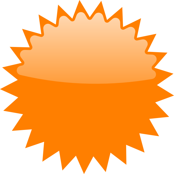 clipart star orange