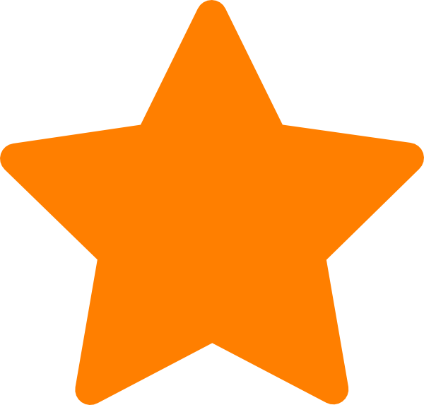 clipart star orange