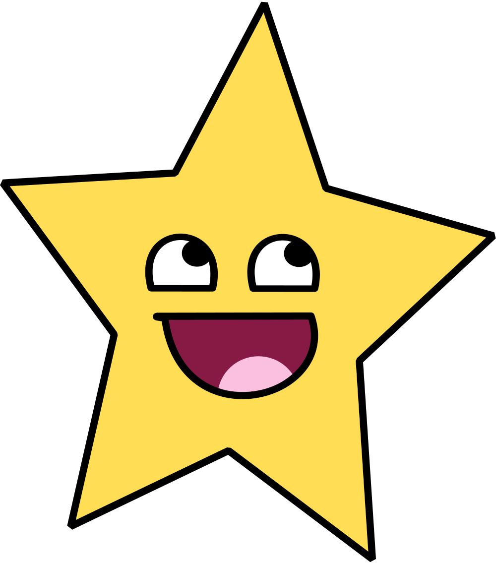 clipart star smiley face