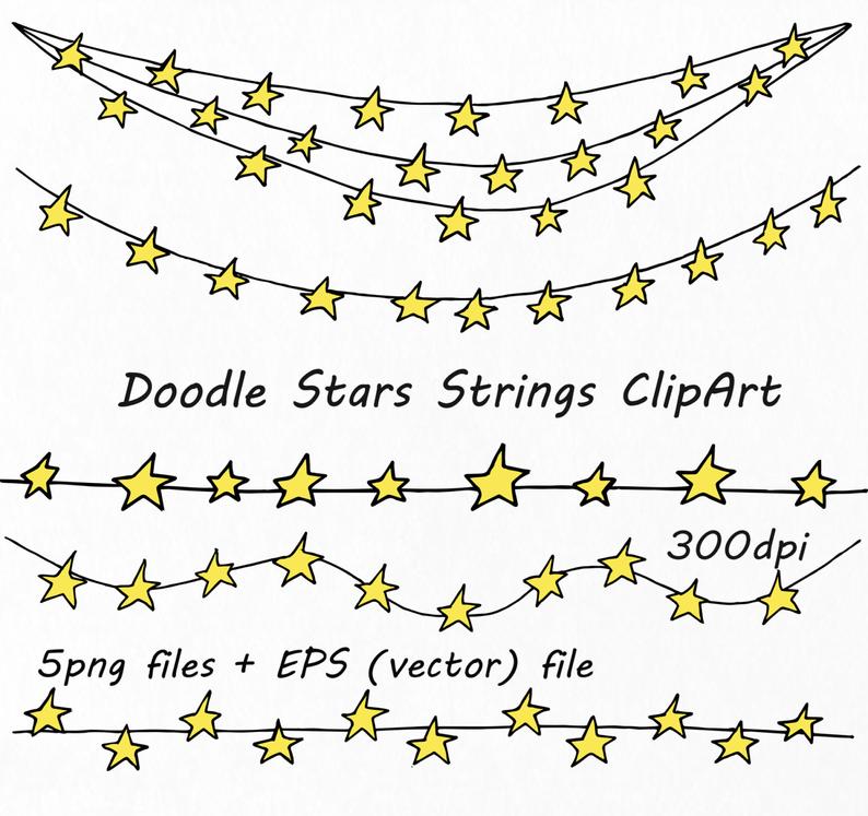 clipart star string