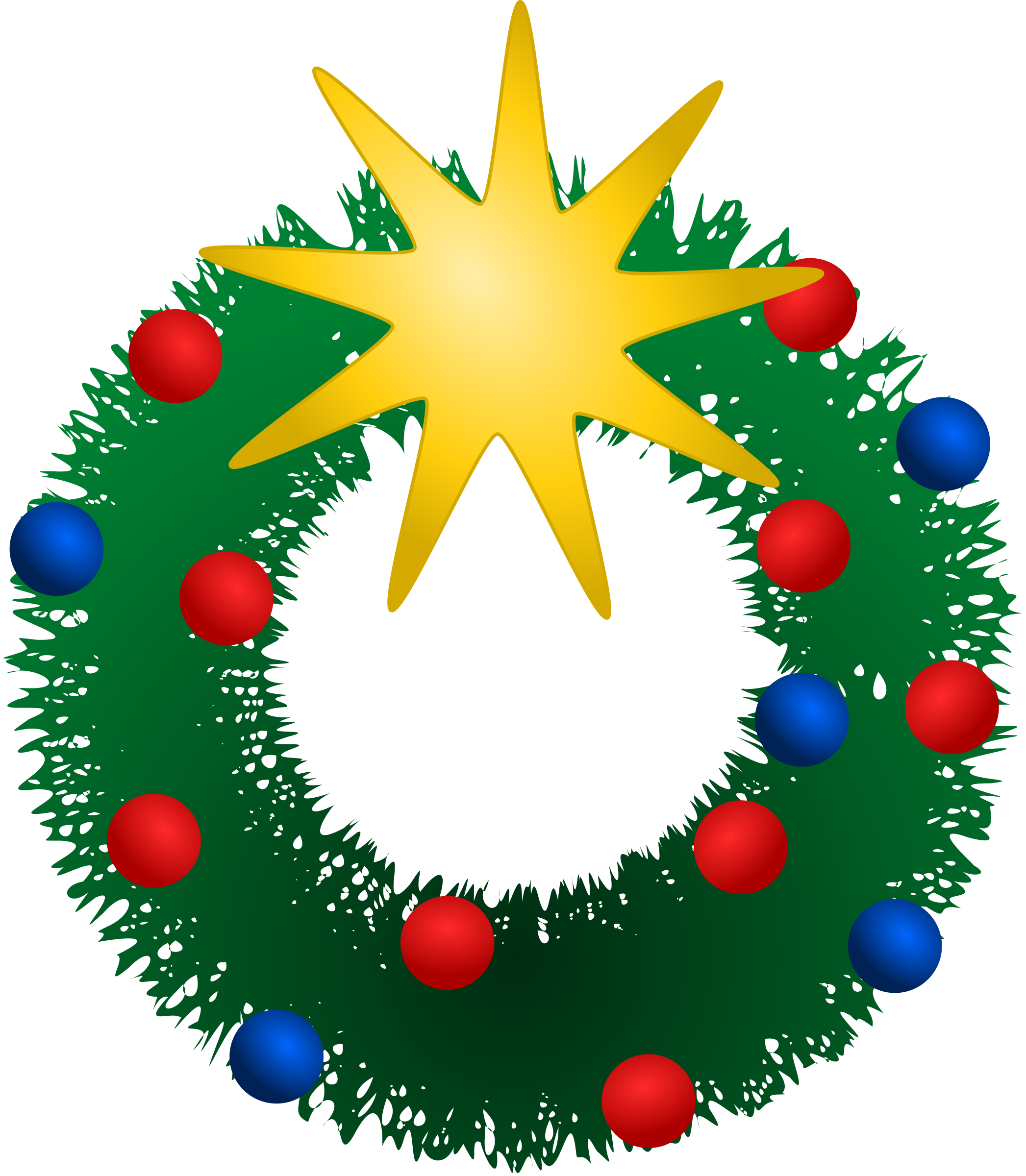 clipart star wreath