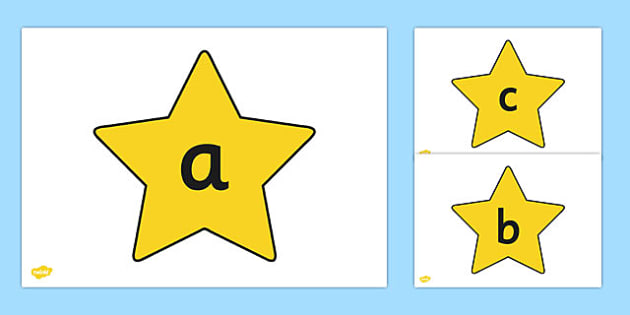 Clipart stars alphabet. Free a z on