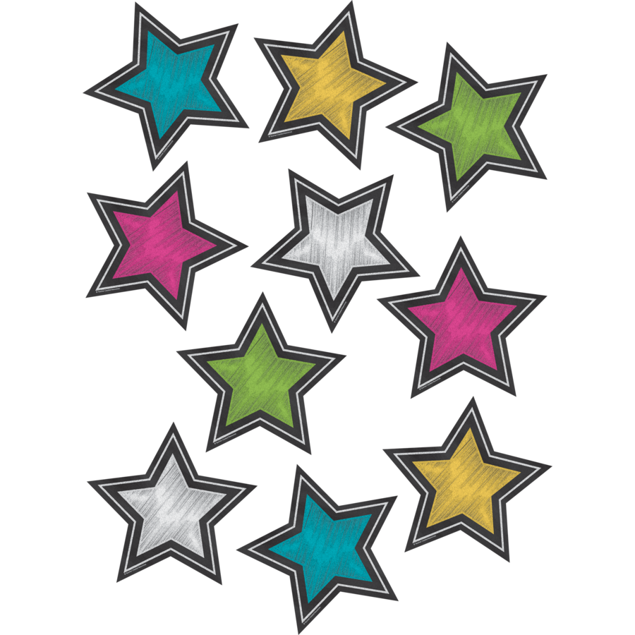 clipart stars chalkboard