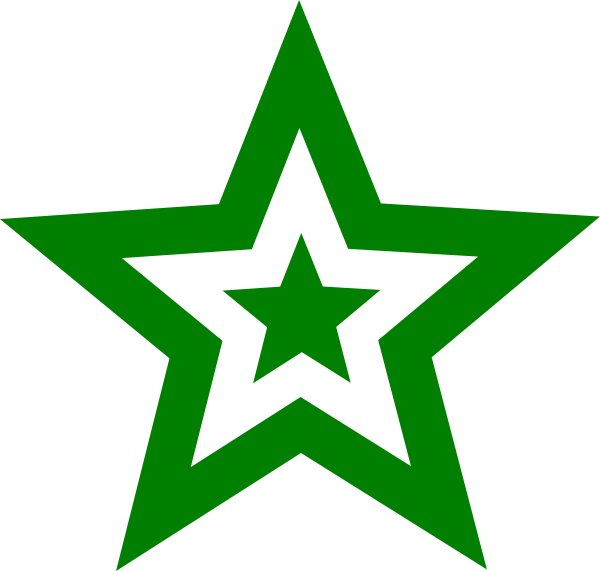clipart stars green