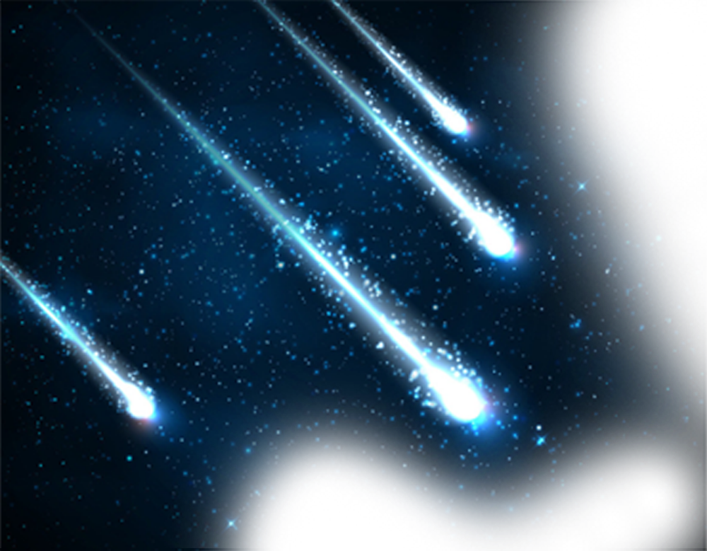 Stars sky space galaxy. Meteor clipart blue