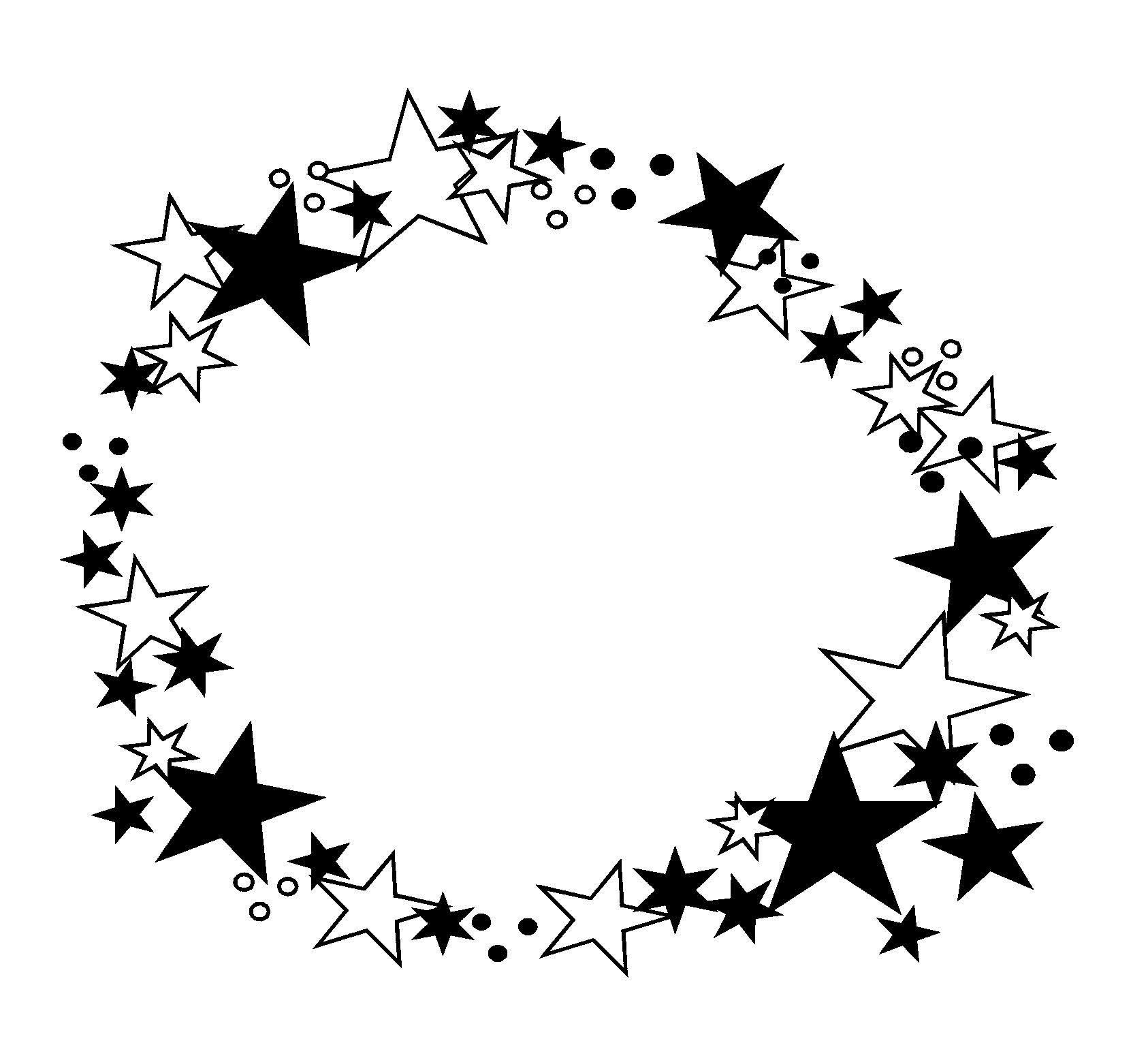 clipart stars picture frame