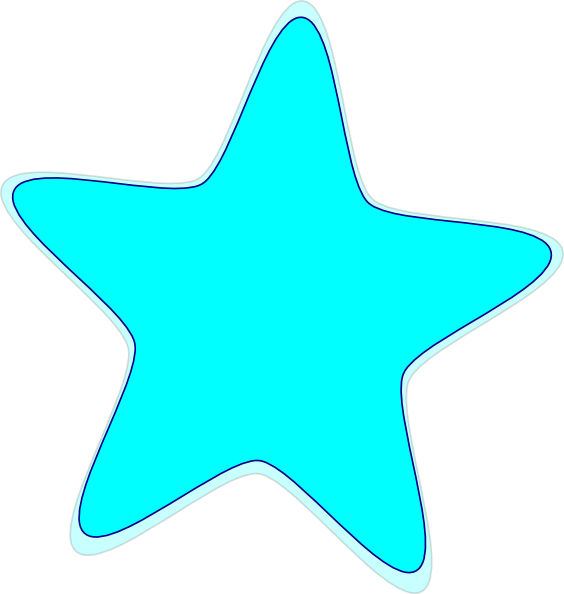 clipart stars turquoise