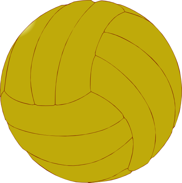 Clipart volleyball yellow. Clip art at clker