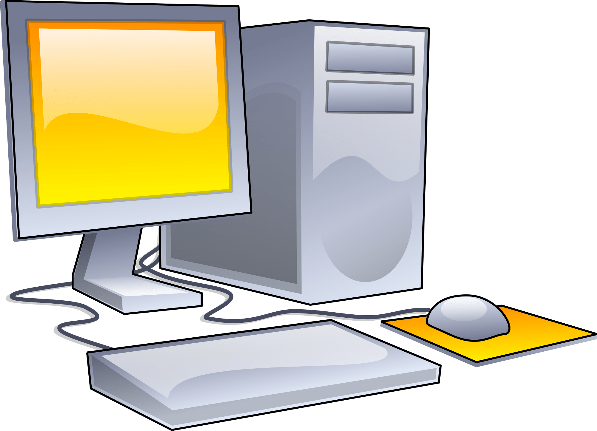 clipart student computer