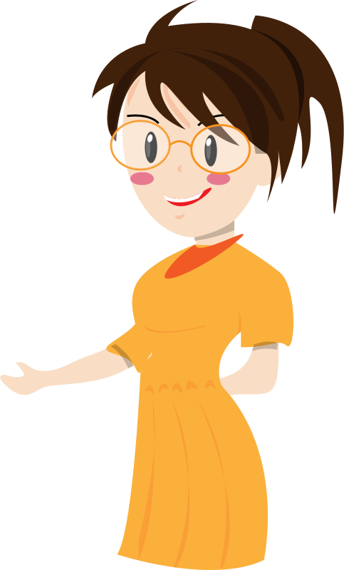 clipart woman student