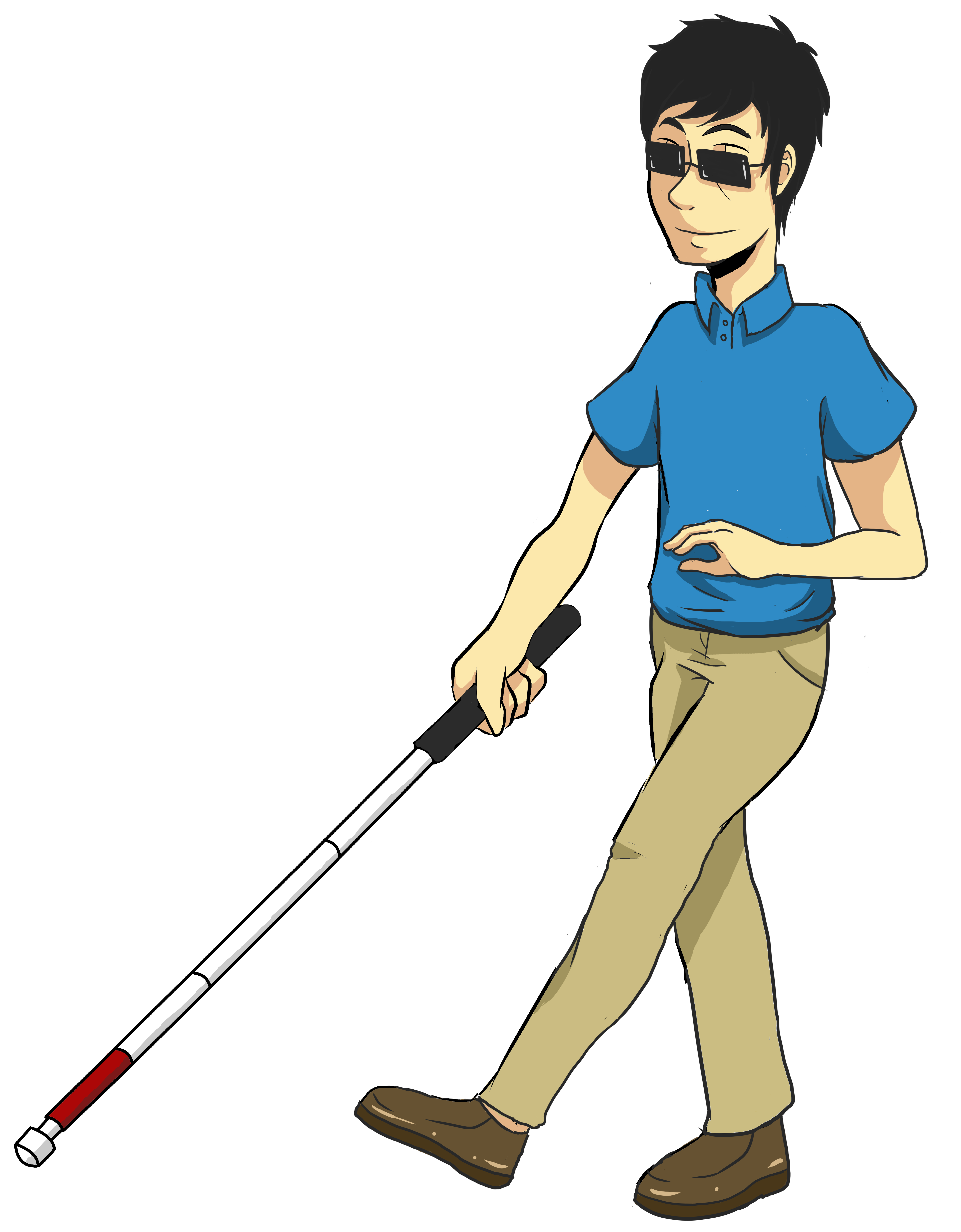 Cane student frames illustrations. Clipart walking mobility